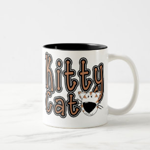 Taza Bicolor Gato lindo del gatito