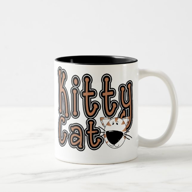 Taza Bicolor Gato lindo del gatito (Derecha)