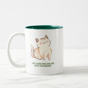 Taza Bicolor Gato lindo para la persona de la mañana