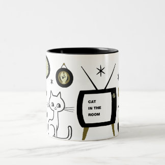 Taza Bicolor Gato moderno