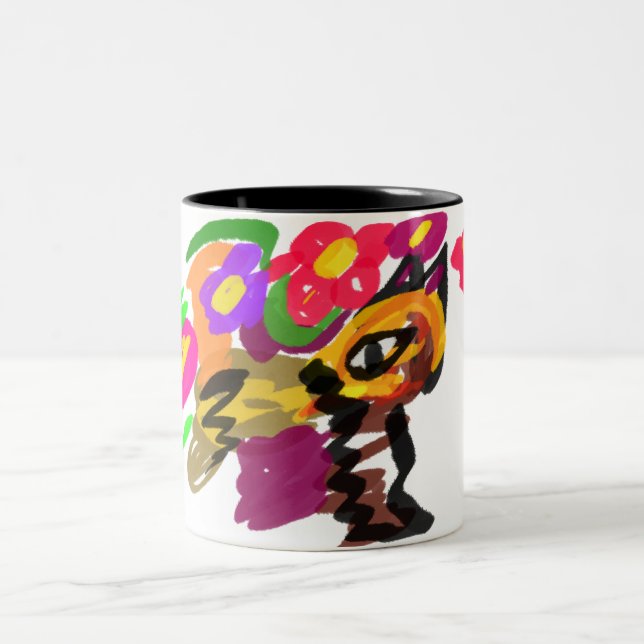 Taza Bicolor Gato naranja recupérate (Centro)