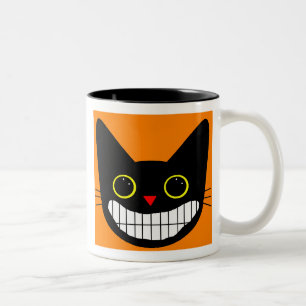 Taza Bicolor Gato negro feliz