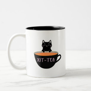 TAZA BICOLOR GATO NEGRO KIT-TEA