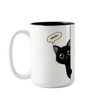 Gato negro lindo asomándose a la esquina | Diverti