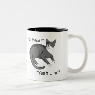 Taza Bicolor Gato obstinado