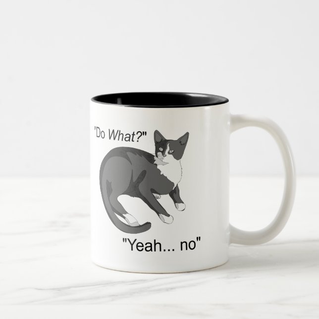 Taza Bicolor Gato obstinado (Derecha)