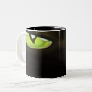 Taza Bicolor Gato Ojos De Dos Tones De Café Mug