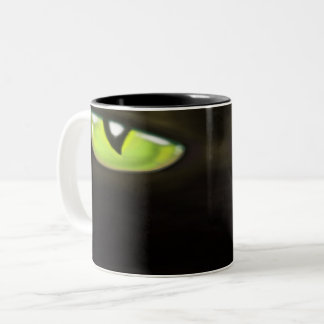 Taza Bicolor Gato Ojos De Dos Tones De Café Mug
