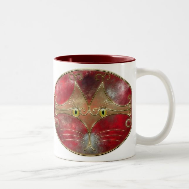 Taza Bicolor Gato-Ojos Mug (Derecha)