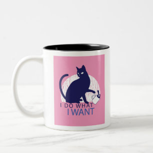 Taza Bicolor Gato Rebelde
