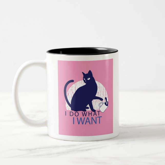 Taza Bicolor Gato Rebelde (Izquierda)