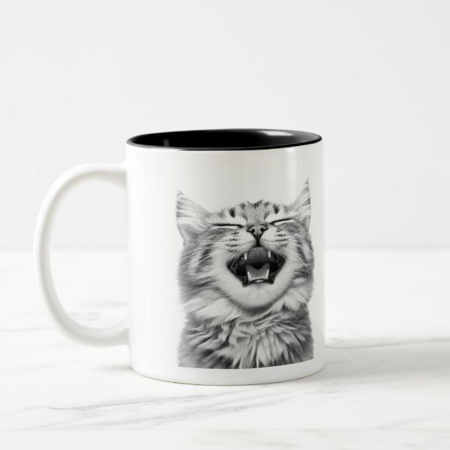 Taza Bicolor Gato risible (Izquierda)