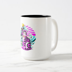 Taza Bicolor Gato Victorioso - Regalo de Celebración de Graduac