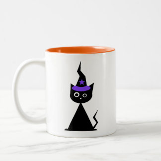 Taza Bicolor Gato Witchy Halloween