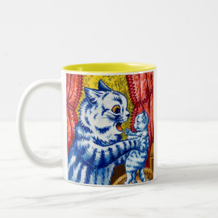 Taza Bicolor Gato y sus gatitos