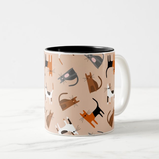 Taza Bicolor Gatos (Anverso derecho)
