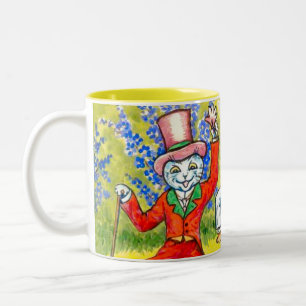 Taza Bicolor Gatos bailando