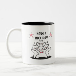 Taza Bicolor Gatos de baile rosado