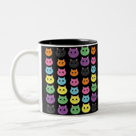 Taza Bicolor Gatos de color bajo