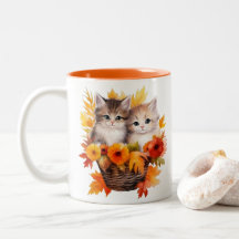 Gatos de gatitos personalizados en cesta
