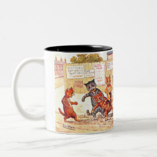 Taza Bicolor Gatos de la calle por Louis Wain