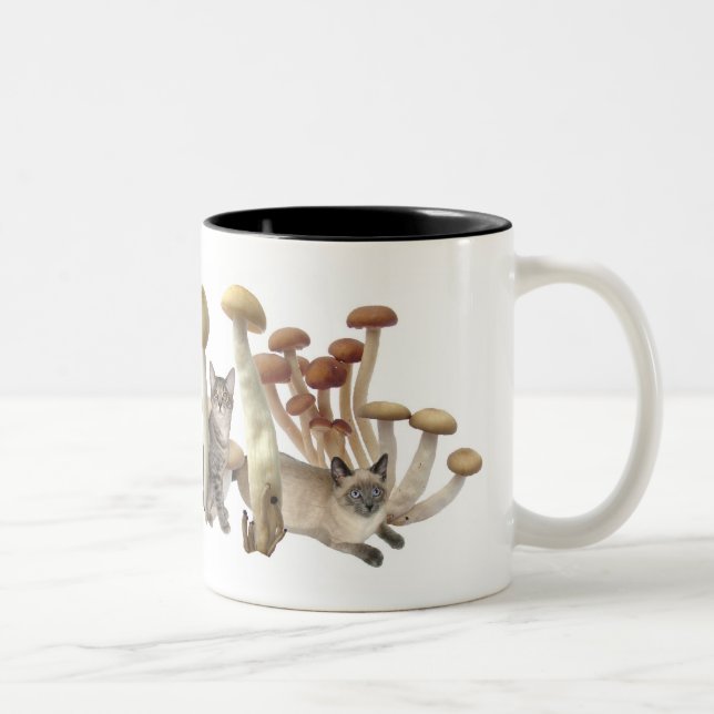 Taza Bicolor Gatos de la seta (Derecha)