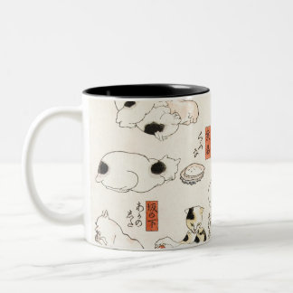 Taza Bicolor Gatos de Utagawa Kuniyoshi