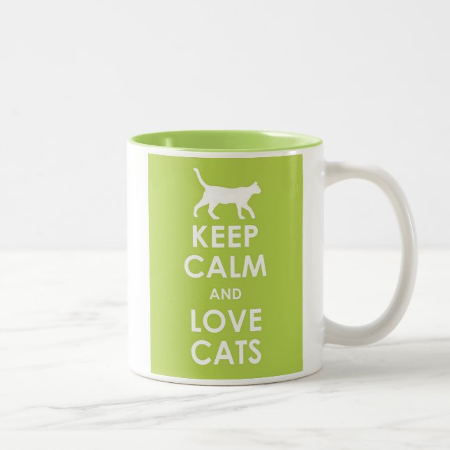 Taza Bicolor Gatos del amor (Derecha)