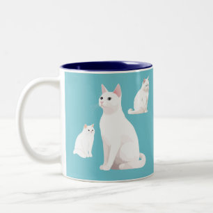 Taza Bicolor Gatos discretos