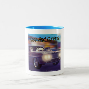 Taza Bicolor Gatos Divertidos Rápidos Rick London Dibujos Anima
