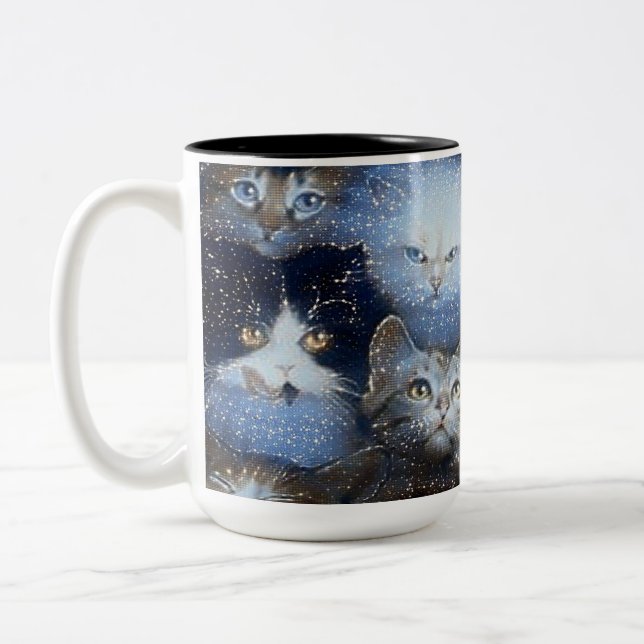 Taza Bicolor Gatos espumosos (Izquierda)