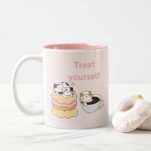 Taza Bicolor Gatos Foodie