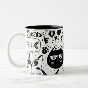Taza Bicolor Gatos lindos