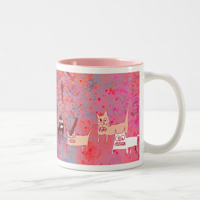 Taza Bicolor gatos malvados (Derecha)