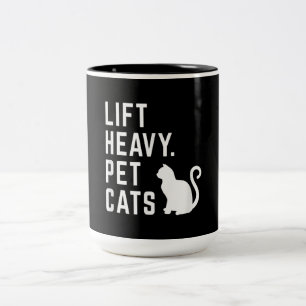 Taza Bicolor Gatos Mascotas pesados elevables - Divertido entre
