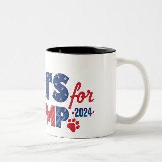 Taza Bicolor Gatos para Trump Café Mug 2024