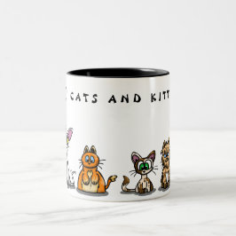 Taza Bicolor ❤️ GATS y KITTENS mug