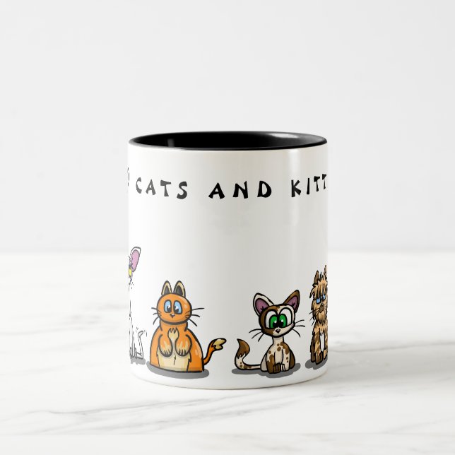 Taza Bicolor ❤️ GATS y KITTENS mug (Centro)