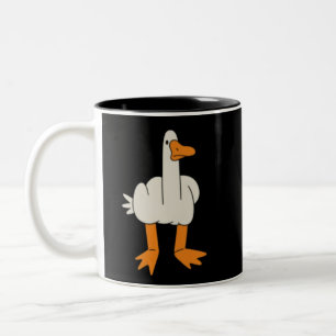 Taza Bicolor Gaviota del dedo medio Humor gesto divertido dar l