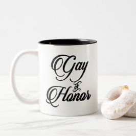 Taza Bicolor Gay of Honor Bar | Personalizado del partido de no