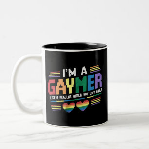 Taza Bicolor Gaymer Como Un Jugador Regular Pero Cómo Gayer Gam