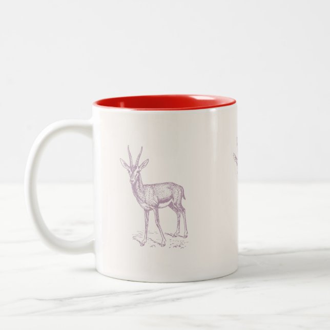 Taza Bicolor Gazelle Deer (Izquierda)