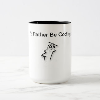 Taza Bicolor Geek Mug - Preferiría Estar Codificando