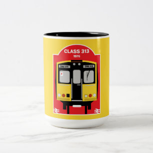 Taza Bicolor Geeks Británicos De Trenes Ferroviarios