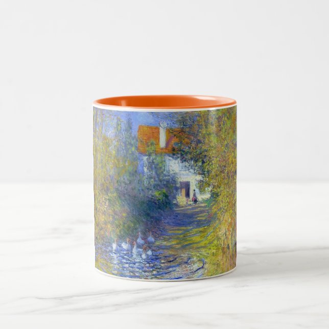 Taza Bicolor Geese en el arroyo, Claude Monet (Centro)