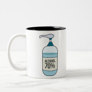 Taza Bicolor Gel Sanitizer de mano con 70% de alcohol