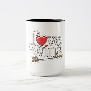 Taza Bicolor Gemelos de amor - Mug de dos tonos (15 oz)
