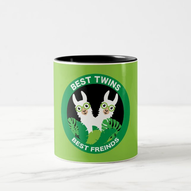 Taza Bicolor Gemelos de Llama Alpaca (Centro)
