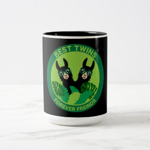 Taza Bicolor Gemelos de Llama Alpaca