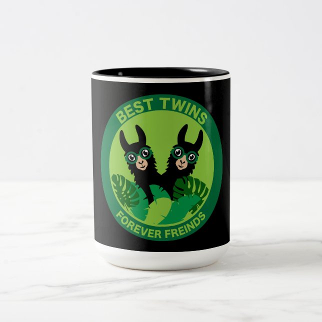 Taza Bicolor Gemelos de Llama Alpaca (Centro)